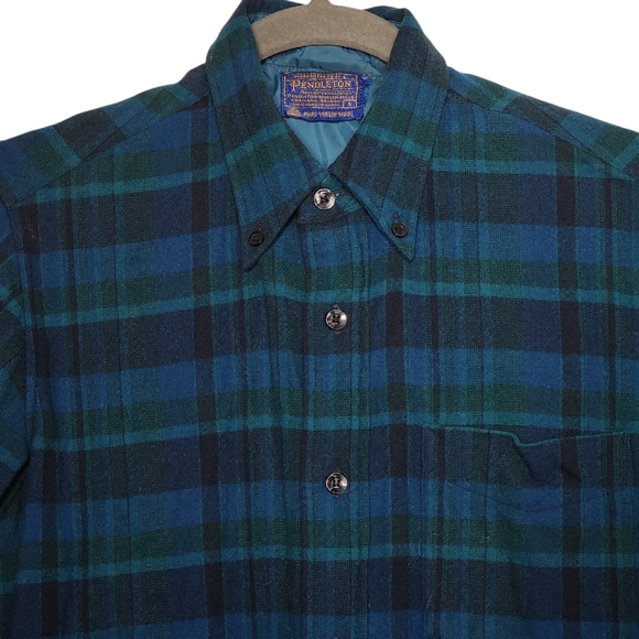 VTG 80's Pendleton Fireside Wool Shirt SS - Mens Small - Picture 3 of 4